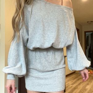 FP Beach gray knit dress